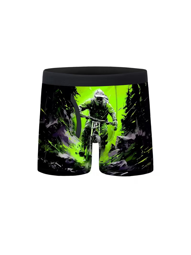7pcs Off Road Motorcycle All Over Print Boys Boxer Briefs