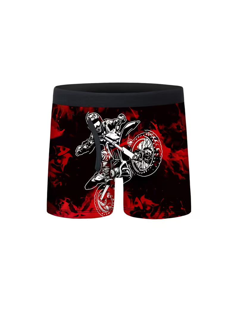 7pcs Off Road Motorcycle All Over Print Boys Boxer Briefs