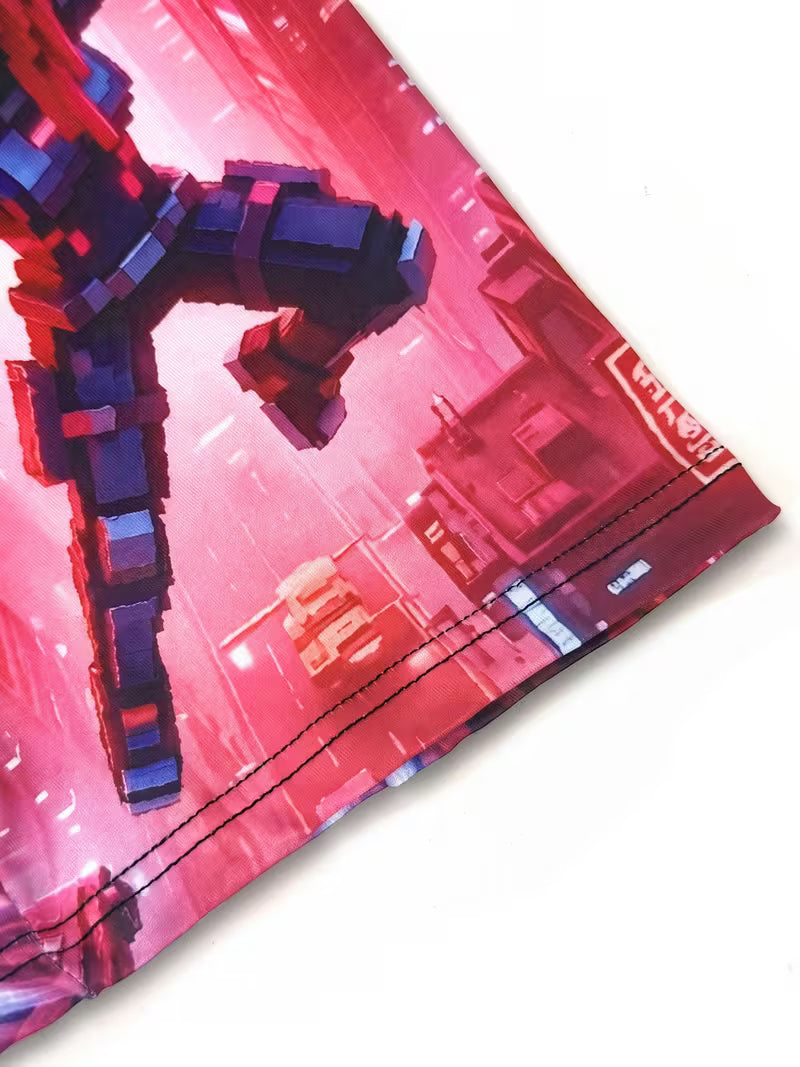 5pcs Pixel Block Sci-Fi Mech Character Boys Boxer Briefs