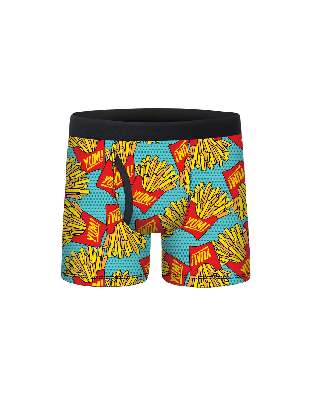 3pcs Boys Fast Food Cuisine Print Half-Open Front Flat Briefs