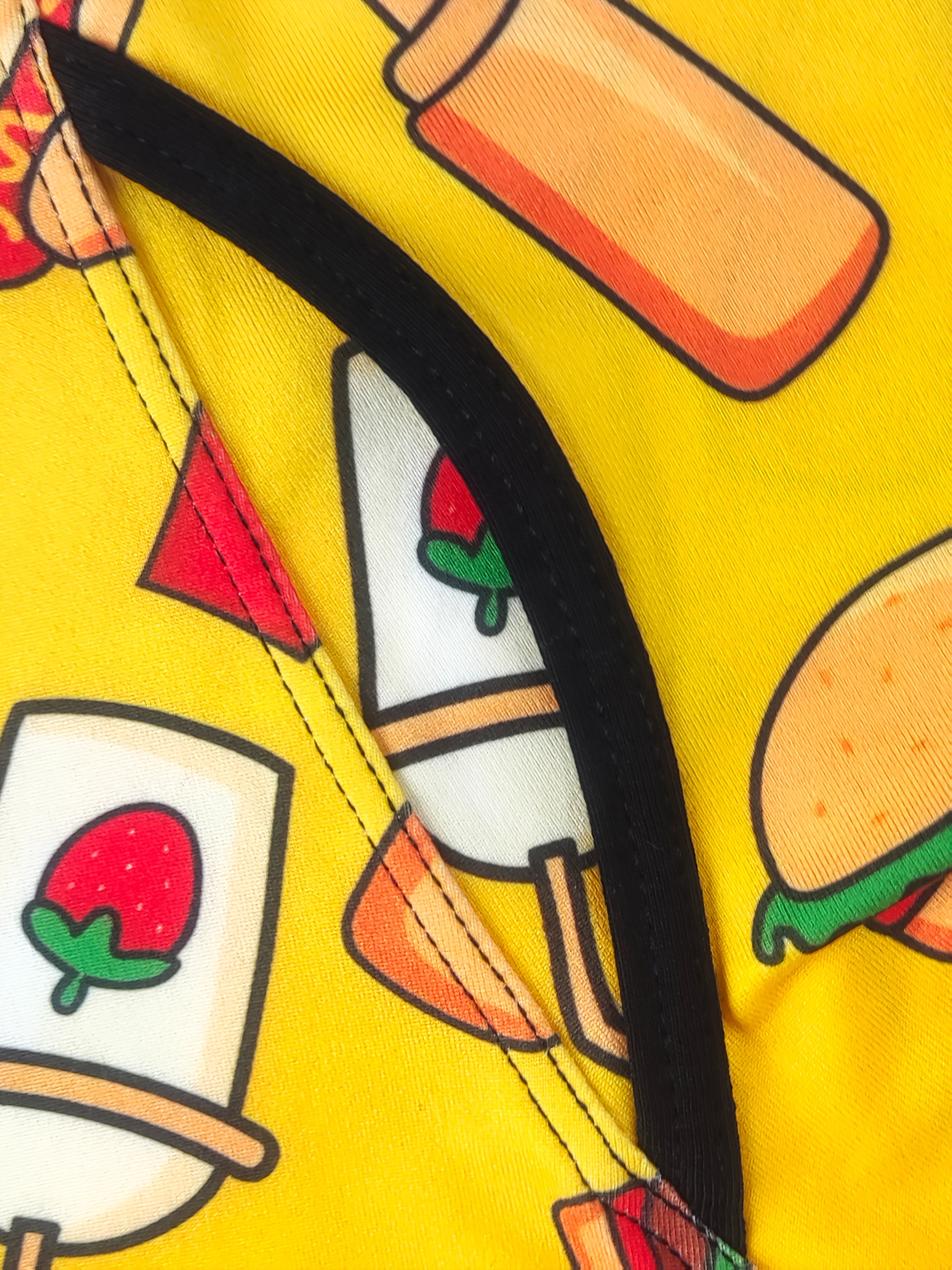 3pcs Boys Fast Food Cuisine Print Half-Open Front Flat Briefs