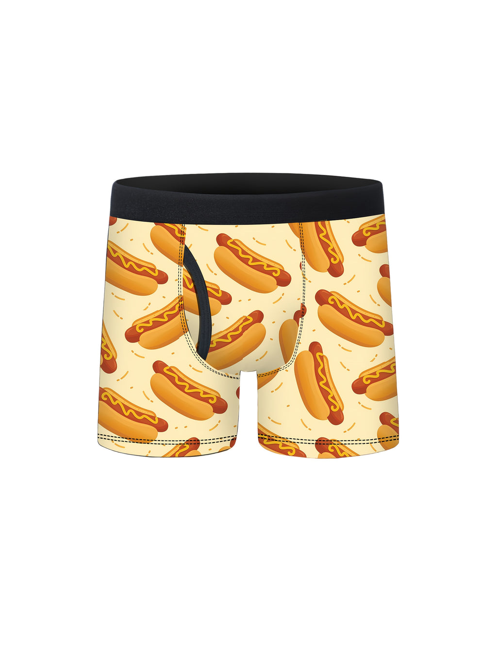 5pcs Boys Food Cuisine Print Half-Open Front Flat Briefs