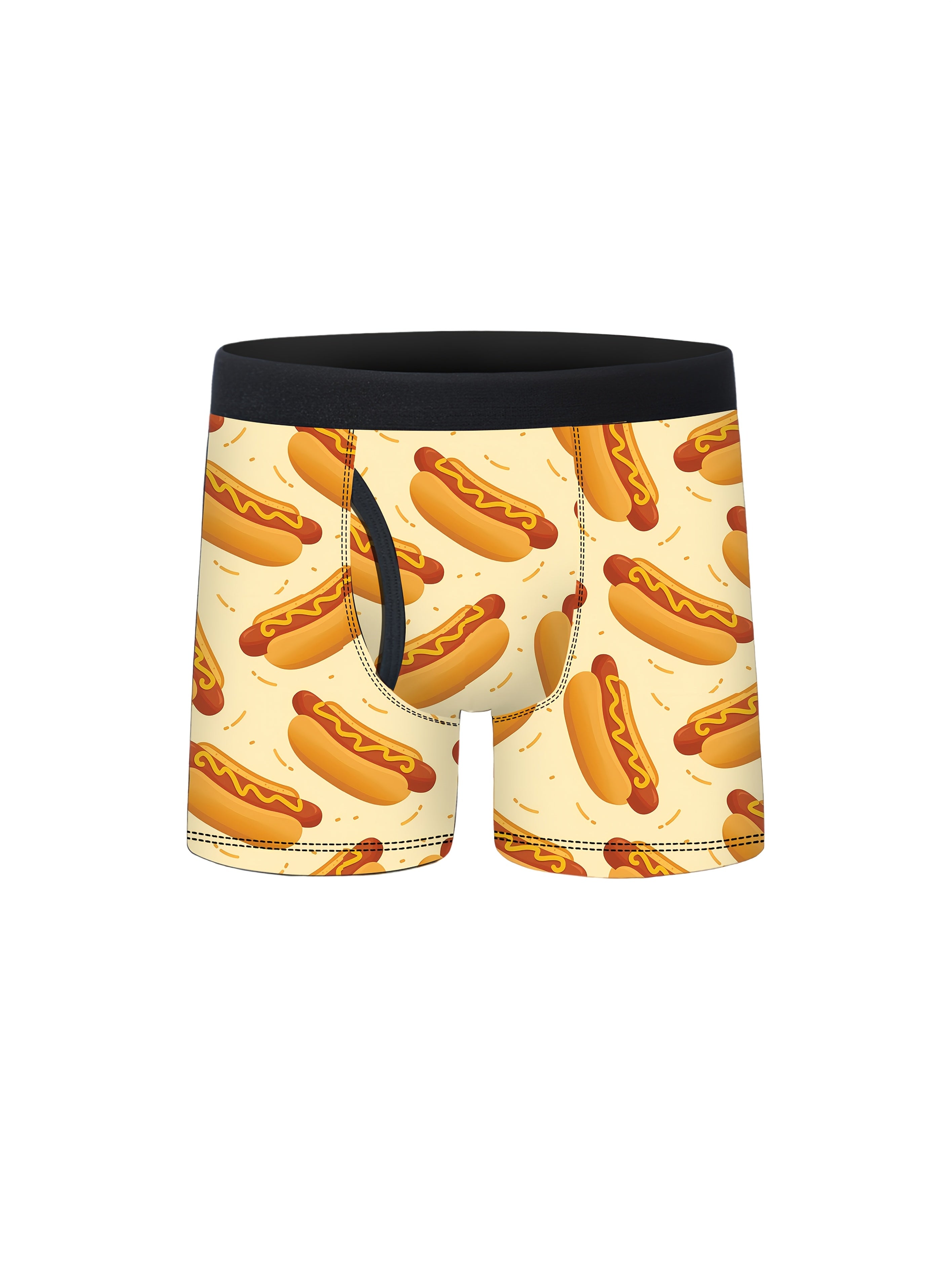 5pcs Boys Food Cuisine Print Half-Open Front Flat Briefs