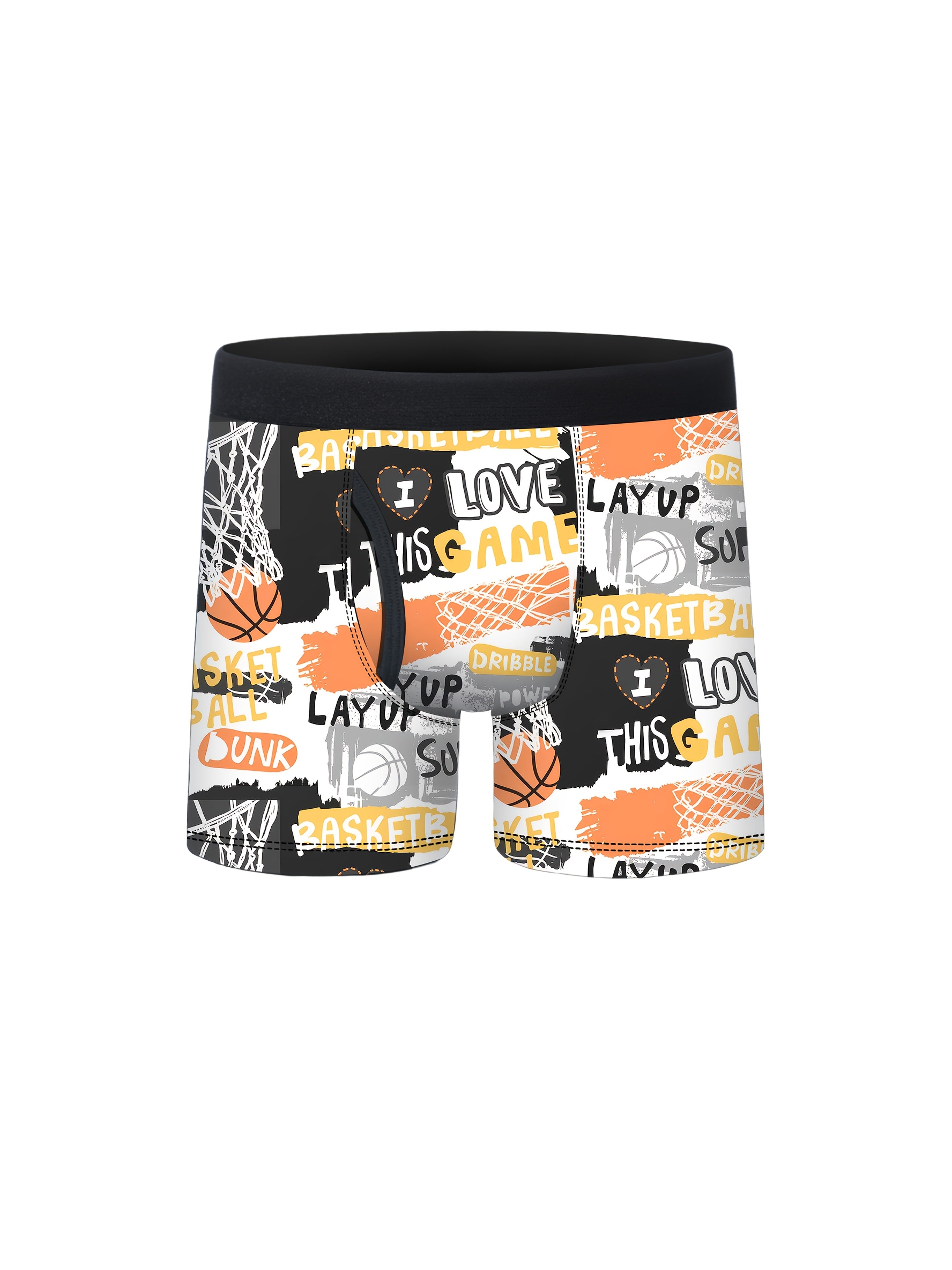 5pcs Boys Sports Ball Half-Open Front Flat Briefs