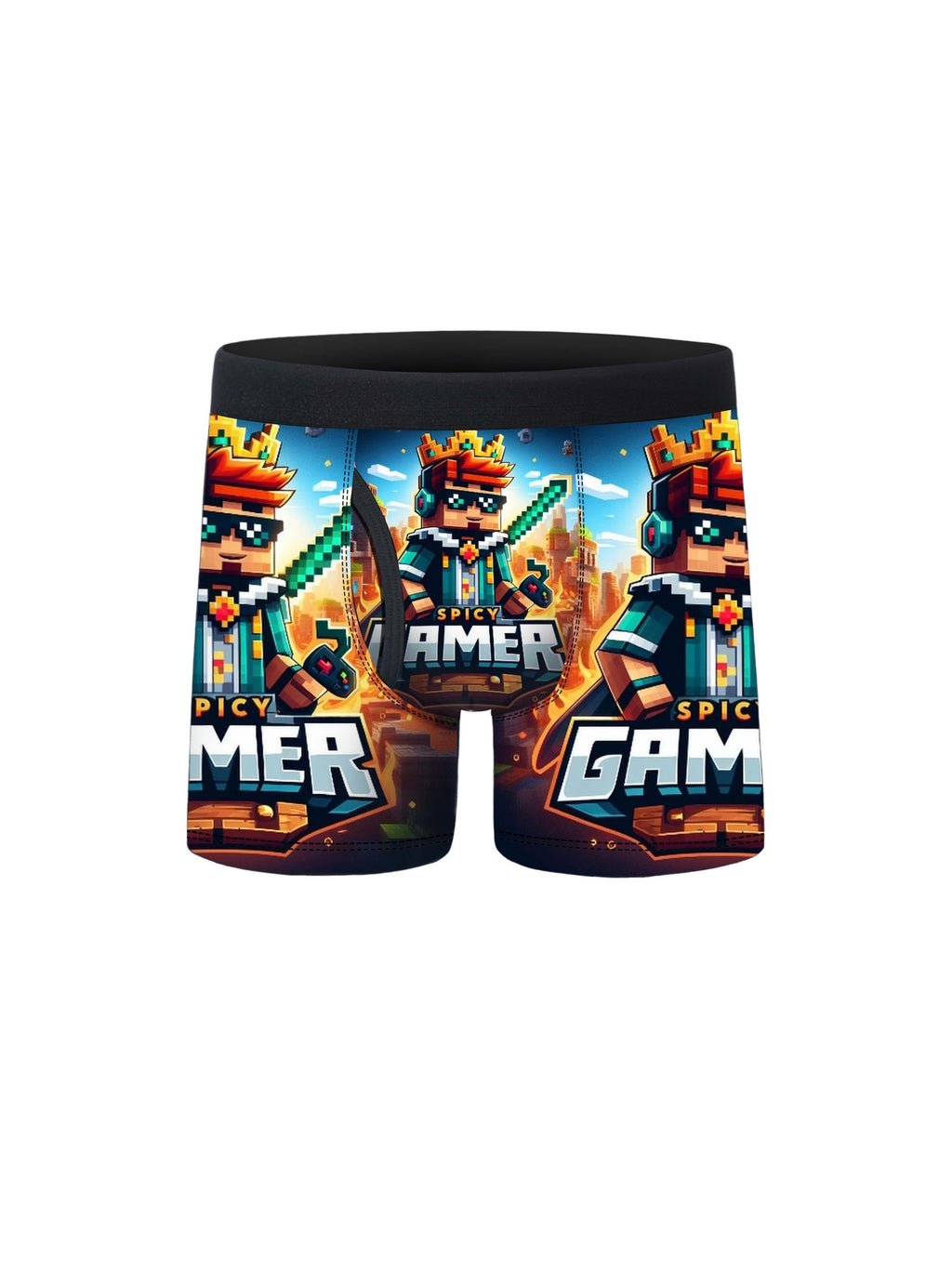 5pcs Pixel Block Game Character All Over Print Boxer Briefs