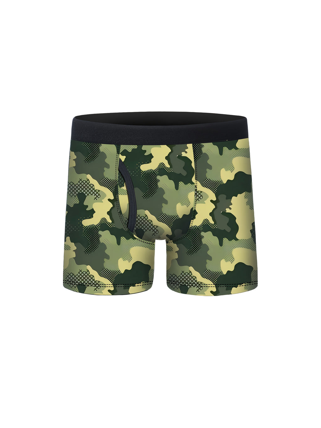 5pcs Boys Camouflage Print Half Fly Front Boxer Briefs