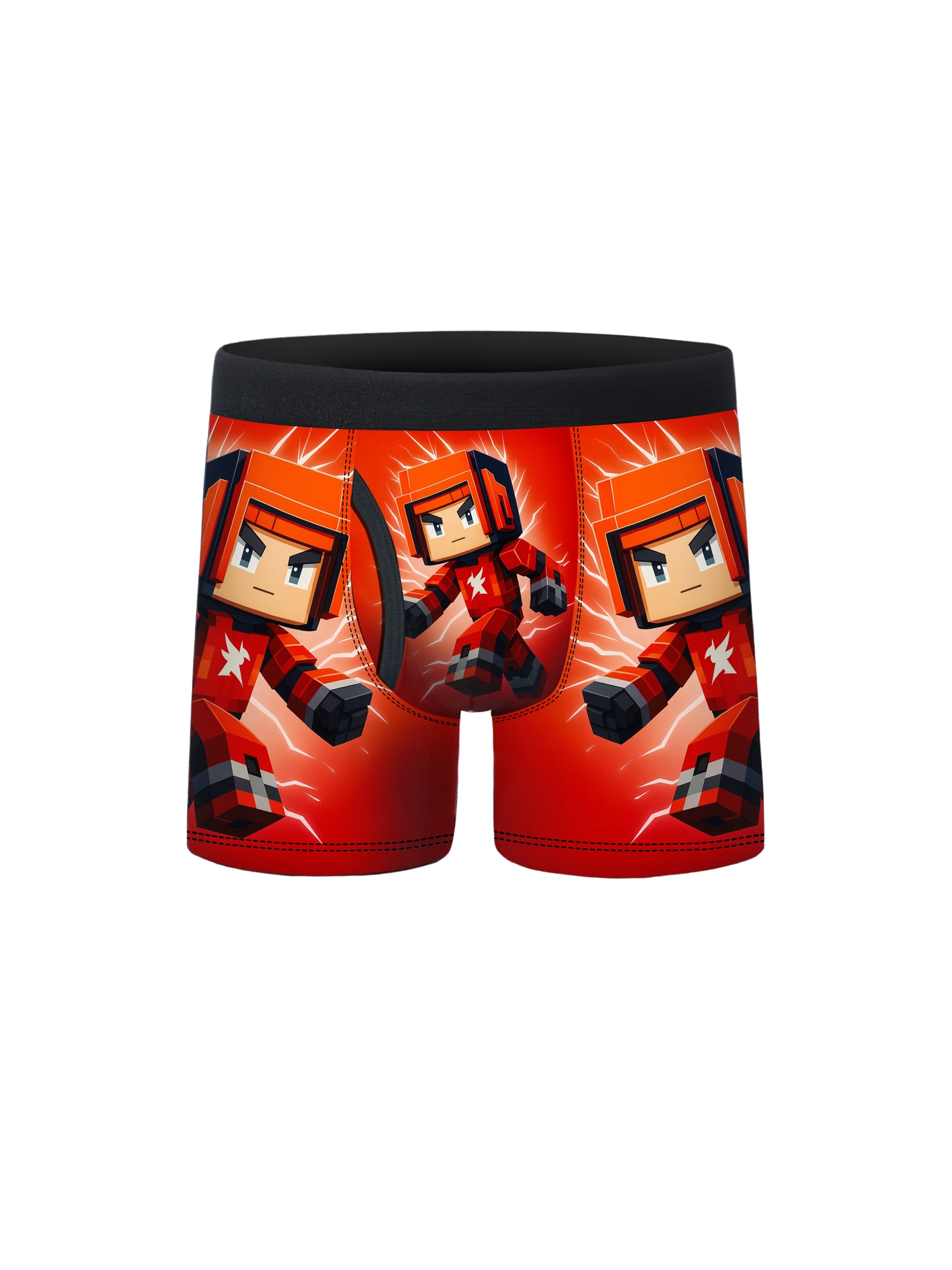 5pcs Pixel Block Game Character All Over Print Boxer Briefs