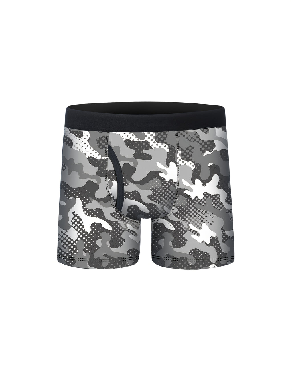 5pcs Boys Camouflage Print Half Fly Front Boxer Briefs