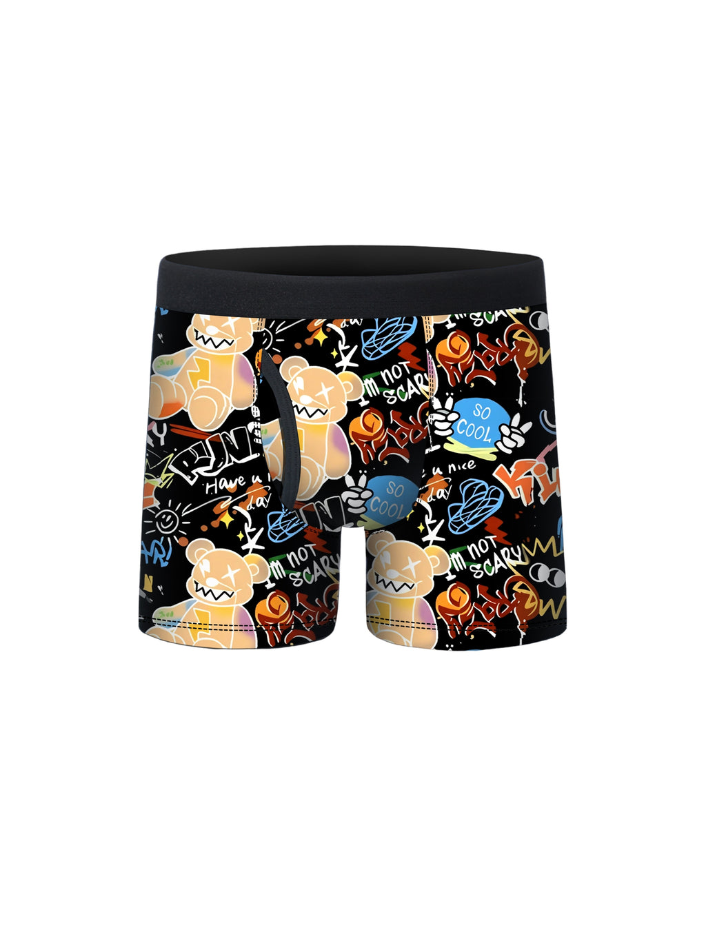 5pcs Boys Game Controller Print Half Fly Front Boxer Briefs