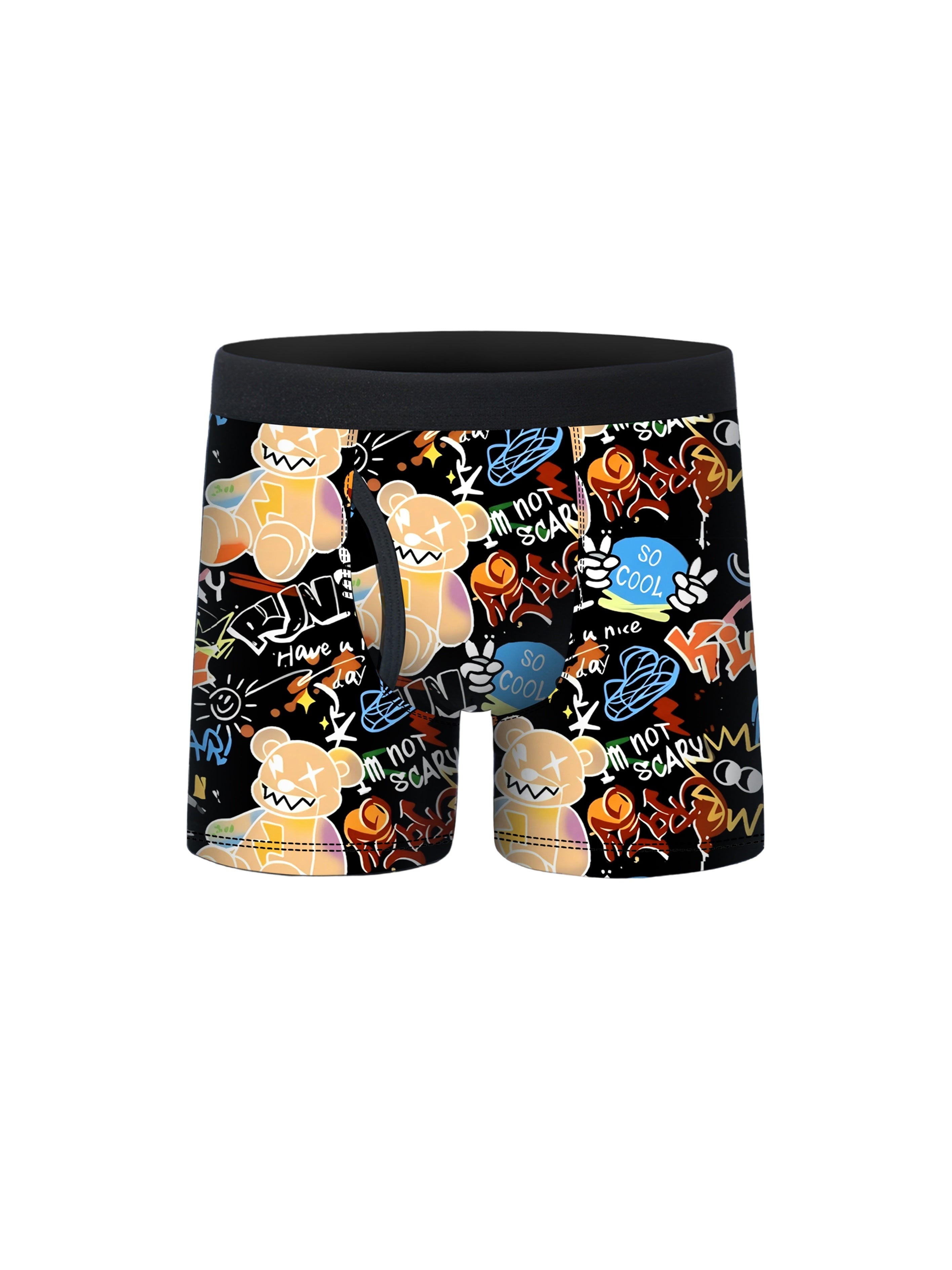 5pcs Boys Game Controller Print Half Fly Front Boxer Briefs