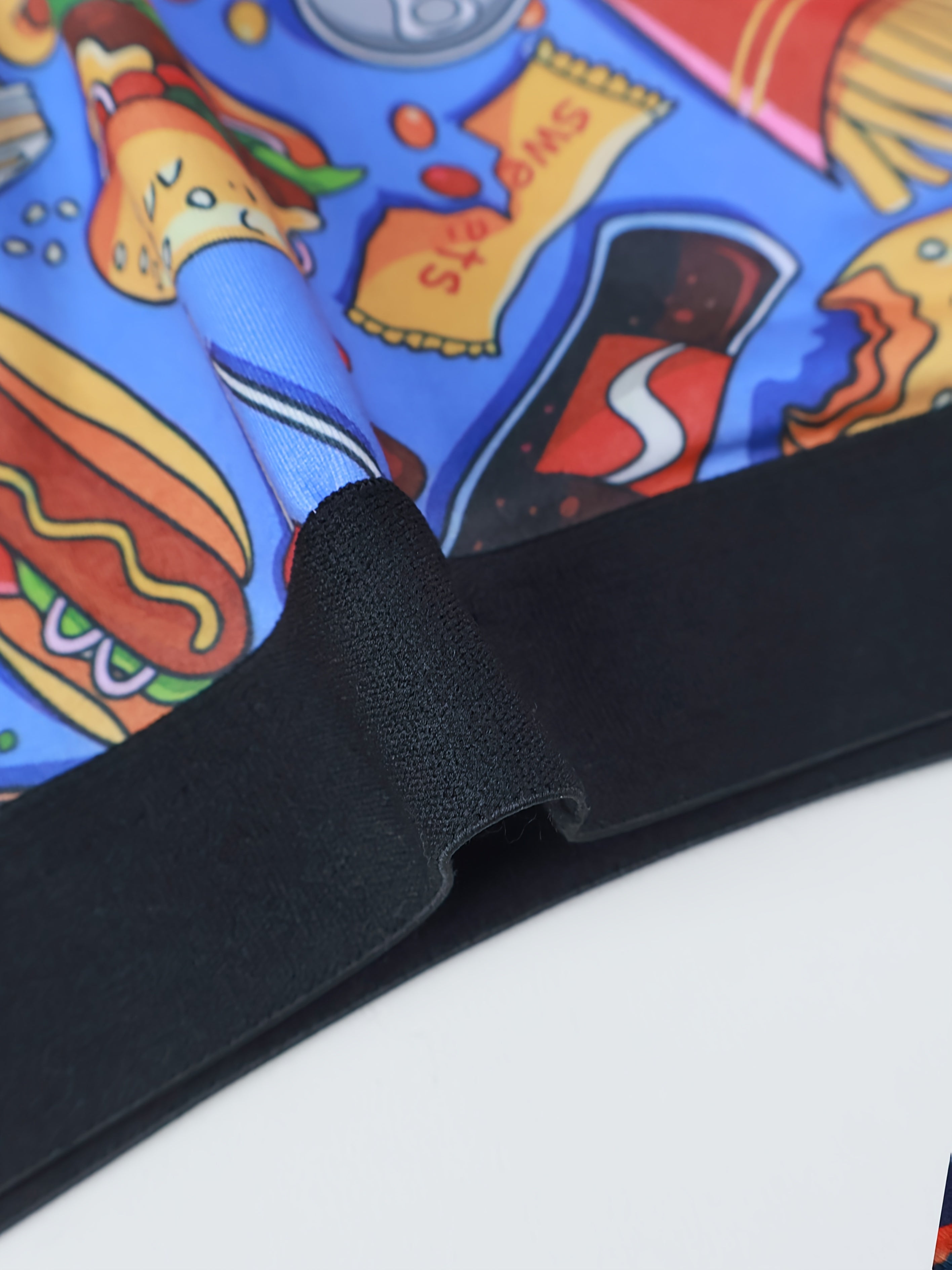5pcs Boys Food Cuisine Print Half-Open Front Flat Briefs